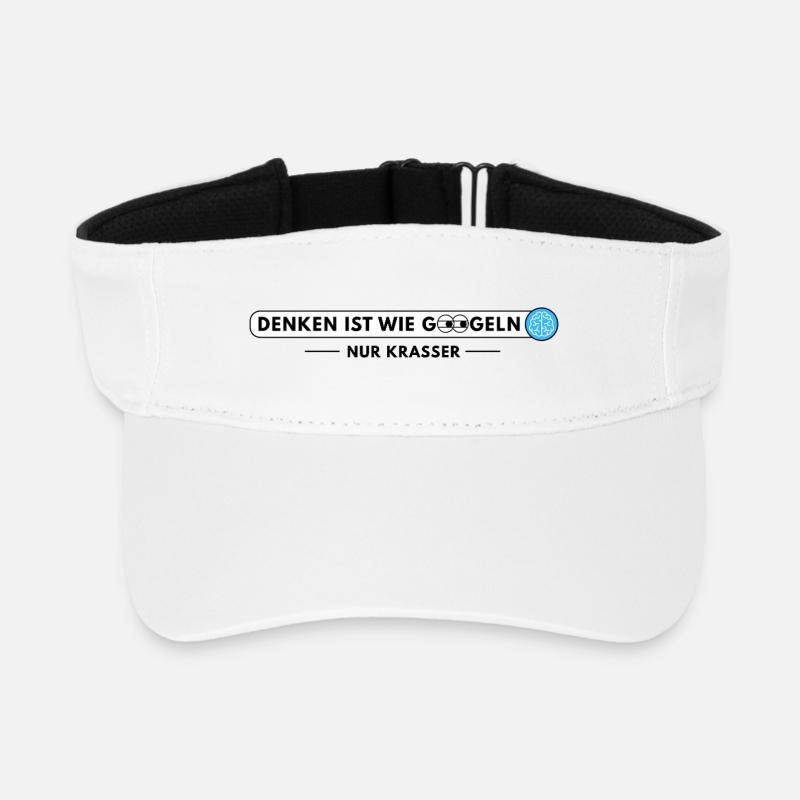 Penser, c’est comme chercher sur Google – mais plus évident - Visière de sport recyclée - blanc