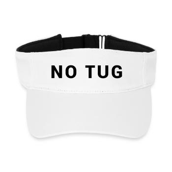 NO TUG Schlepper - Seefahrt Segeln Schiff Kapitän - Recyceltes Visor Cap - Weiß - Vorne