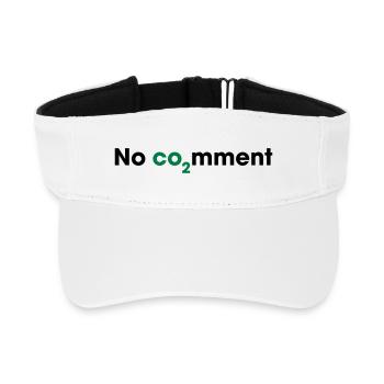 No CO2 Comment – Saubere Energie Statement - Recyceltes Visor Cap - Weiß - Vorne