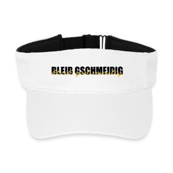 bleib gschmeidig - bleib relax, chillen, dialect - Recycled Sun Visor Cap - white - Front