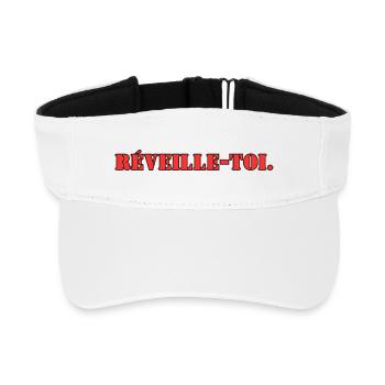 Wake up - Recycled Sun Visor Cap - white - Front