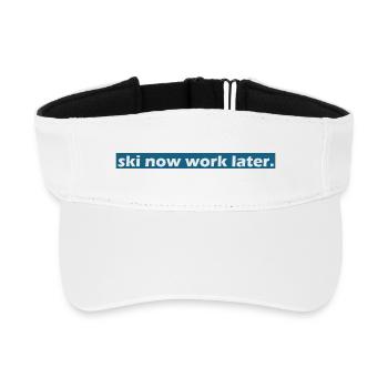 Skiez maintenant - Visière de sport recyclée - blanc - Devant