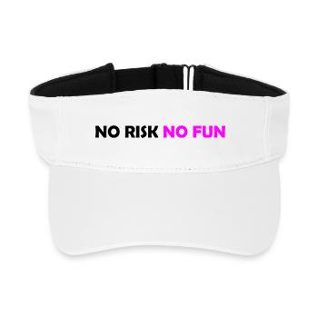 No Risk No Fun - Recycled Sun Visor Cap - white - Front