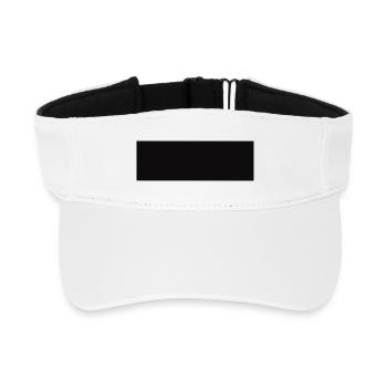 Rectangle abstrait en noir - Visière de sport recyclée - blanc - Devant