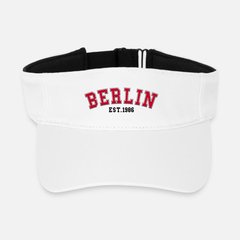 Berlin Est. 1986 - Recycled Sun Visor Cap - white