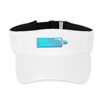 STRESS KEIN DRUCK - Recyceltes Visor Cap - Weiß - Vorne