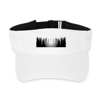 Woid mid Sun - Wald mit Sonne, Natur - Recyceltes Visor Cap - Weiß - Vorne