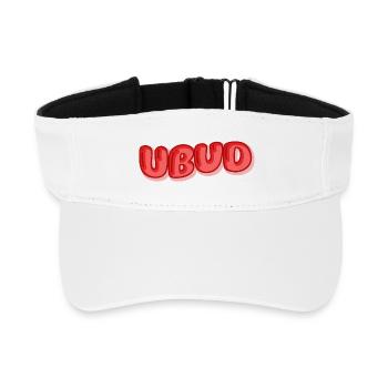 Ubud Bubble Font Design - Recycled Sun Visor Cap - white - Front