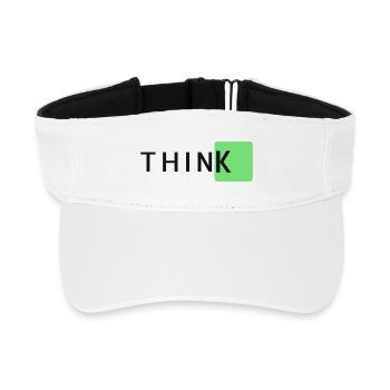 ThinkK Green Block Typo - Recycled Sun Visor Cap - white - Front