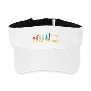 Baseball-Evolutions-Illustration - Recyceltes Visor Cap - Weiß - Vorne