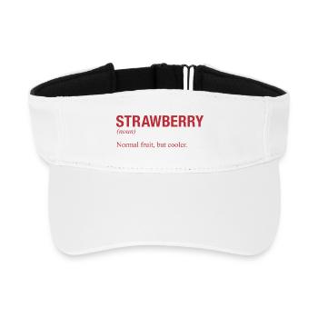 STRAWBERRY Erdbeere - Recyceltes Visor Cap - Weiß - Vorne