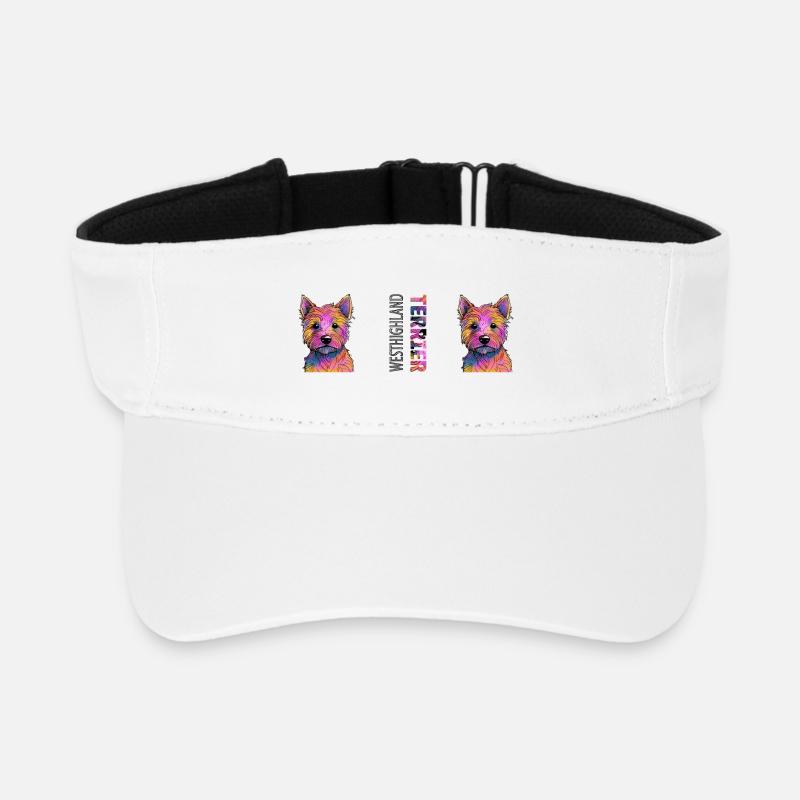 West highland terrier - Recycled Sun Visor Cap - white