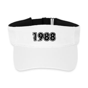 Jahrgang 1988 - Recyceltes Visor Cap - Weiß - Vorne