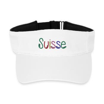 SWITZERLAND. HUMOR. COUNTRY. FLAG - Recycled Sun Visor Cap - white - Front