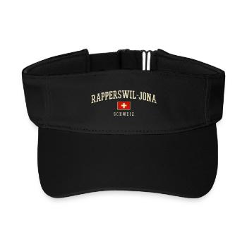Rapperswil Jona Swiss flag - Recycled Sun Visor Cap - black - Front
