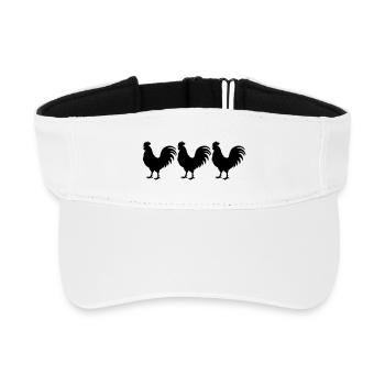 Silhouette du coq - Visière de sport recyclée - blanc - Devant