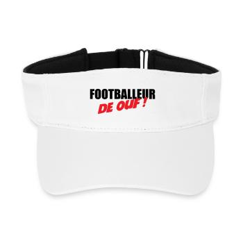 Footballeur de Ouf : Affichez Votre Talent Brut - Visière de sport recyclée - blanc - Devant