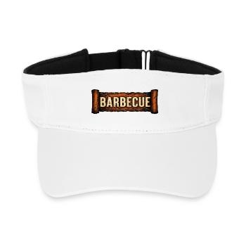 Barbecue Schrift - Recyceltes Visor Cap - Weiß - Vorne