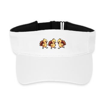 Bébé dinde de Thanksgiving - Visière de sport recyclée - blanc - Devant