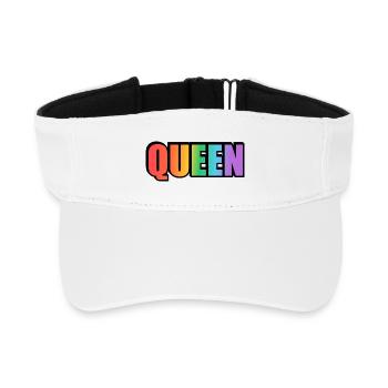 KÖNIGIN REGENBOGEN - Recyceltes Visor Cap - Weiß - Vorne