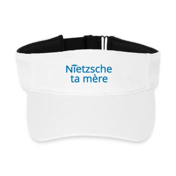 Nietzsche ta mère Bleu Clair - Visière de sport recyclée - blanc - Devant