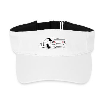 skyline gtr cars Symbol sketch illustration - Recycled Sun Visor Cap - white - Front