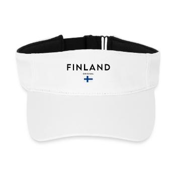Finnish pride, minimalist sleek design - Recycled Sun Visor Cap - white - Front