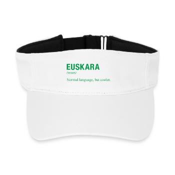 Basque language - Recycled Sun Visor Cap - white - Front
