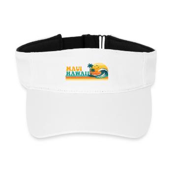Croisière tropicale rétro de vacances de printemps à Maui Hawaï - Visière de sport recyclée - blanc - Devant