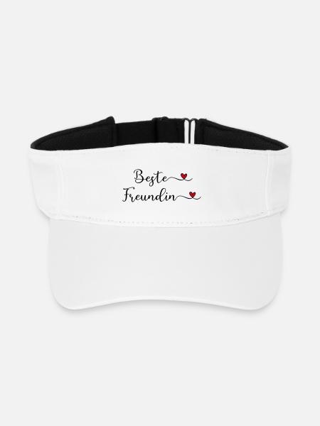 Beste Freundin - Recyceltes Visor Cap - Weiß