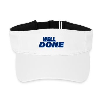 WELL DONE - Recycled Sun Visor Cap - white - Front