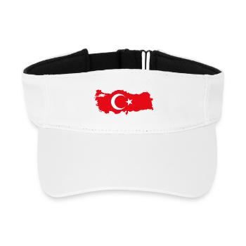 TÜRKEI TÜRKIYE TÜRKISCHE Europa Sport Fan - Recyceltes Visor Cap - Weiß - Vorne