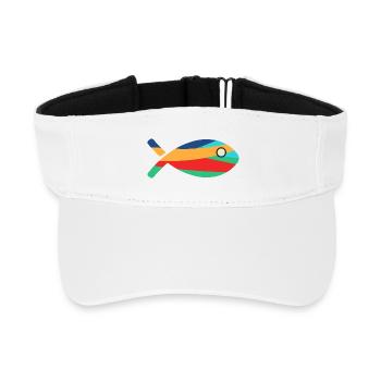POISSON. SARDINE. POISSON D'AVRIL. MER. OCÉAN. NAT - Visière de sport recyclée - blanc - Devant