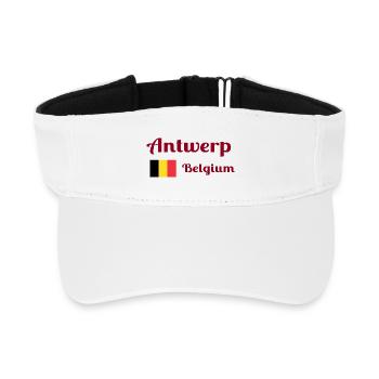 Anvers, Belgique - Imprimés élégants - Visière de sport recyclée - blanc - Devant