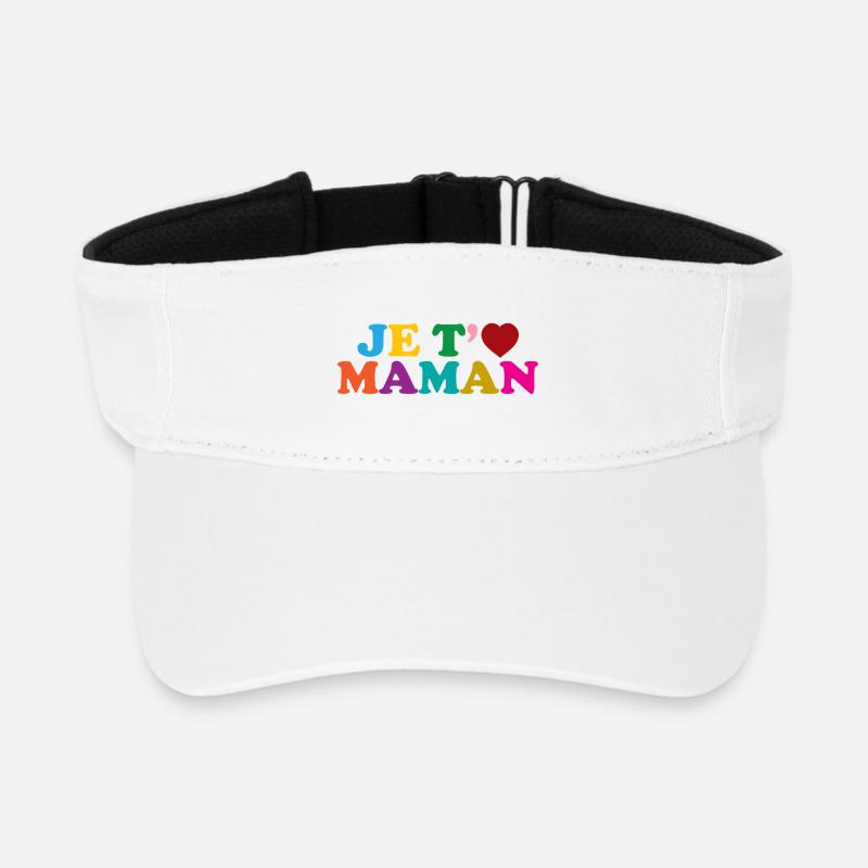 Ich liebe dich, Mama – Muttertag - Recyceltes Visor Cap - Weiß