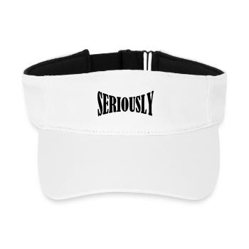 seriously shirt - Recycled Sun Visor Cap - white - Front