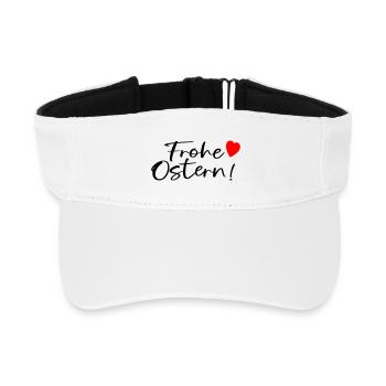 FROHE OSTERN WÜNSCHEN - Recyceltes Visor Cap - Weiß - Vorne