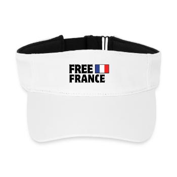 France, je suis Français, vive la France - Visière de sport recyclée - blanc - Devant