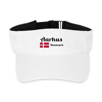 Aarhus Denmark - Stylish prints - Recycled Sun Visor Cap - white - Front