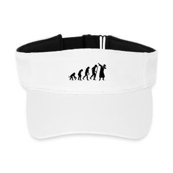 Evolution dab dabbing graduation college student - Recycled Sun Visor Cap - white - Front
