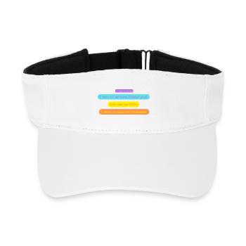 1,97m Fragen - Recyceltes Visor Cap - Weiß - Vorne