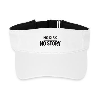 NO RISK NO STORY Abenteuer Statement - Recyceltes Visor Cap - Weiß - Vorne