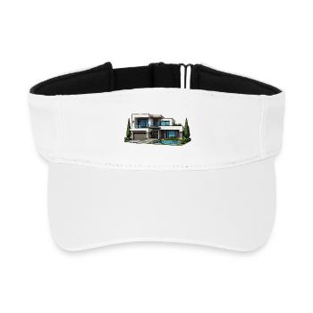 Moderne Villa mit Pool - Recyceltes Visor Cap - Weiß - Vorne