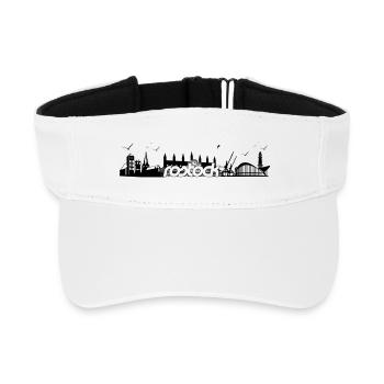 Rostock silhouette - design - Recycled Sun Visor Cap - white - Front