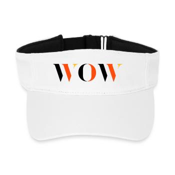 WOW tri-colour - Recycled Sun Visor Cap - white - Front