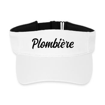 Plumber heating technician repair pipes pr - Recycled Sun Visor Cap - white - Front
