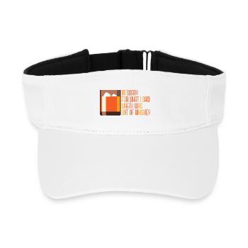 Whiskey Saying Whiskey Drinker Whiskey Lovers - Recycled Sun Visor Cap - white - Front