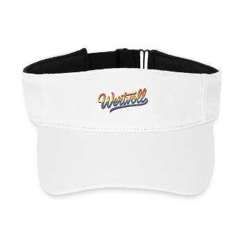 Valuable - Human Dignity LGBT Rainbow Gay Pride - Recycled Sun Visor Cap - white - Front