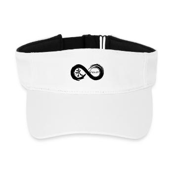Symbole infini et éternité en japonais(noir) - Visière de sport recyclée - blanc - Devant
