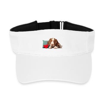 Welpe - Pepe unser kleiner Hund - Recyceltes Visor Cap - Weiß - Vorne